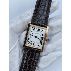 (준비완료/특급배송)NO.2938/K11공장 까르띠에 탱크솔로 27MM 가죽 로즈골드