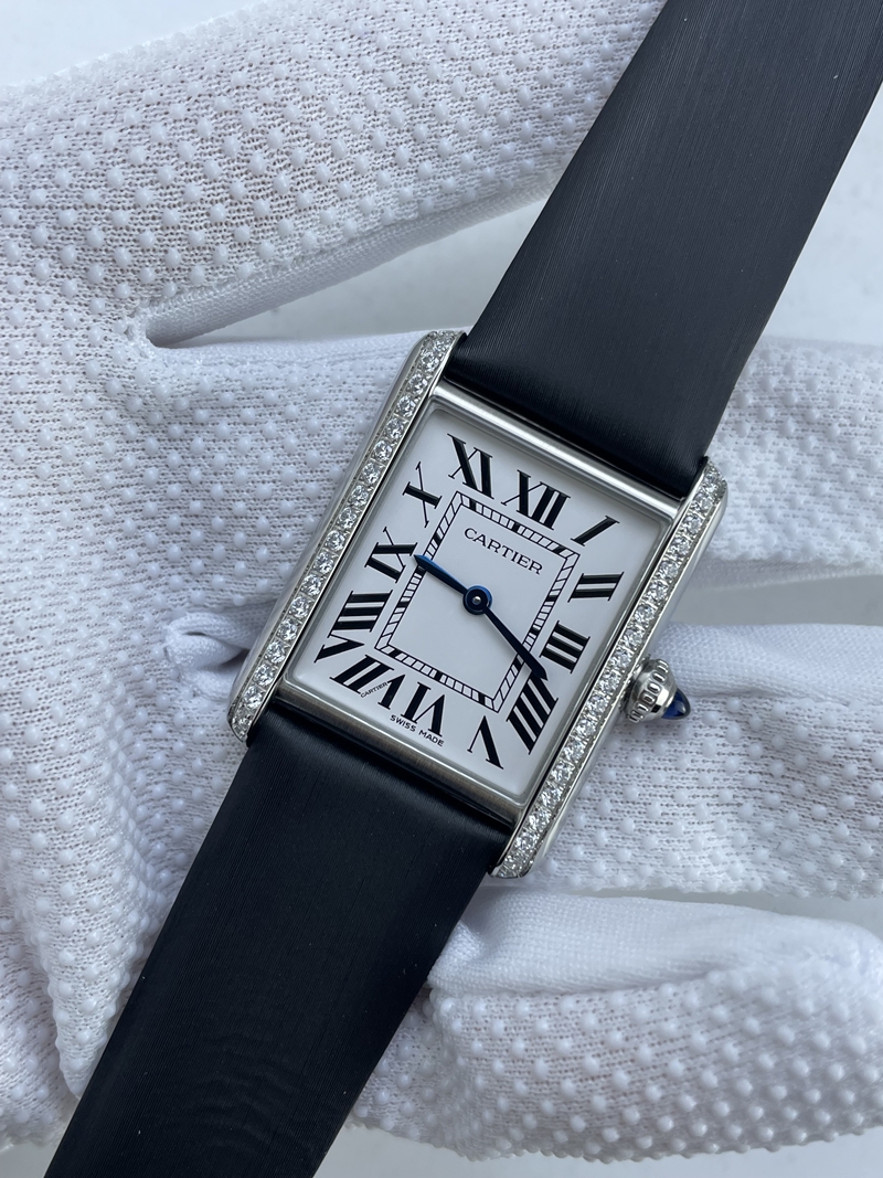 (준비완료/특급배송)NO.3719/AF공장 까르띠에 탱크머스트 25.5미리 라지사이즈 다이아베젤